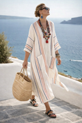 Solara | Abito Lungo Boho a Righe Coastal