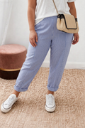 Marina | Joggers con Righe Azzurre Marine