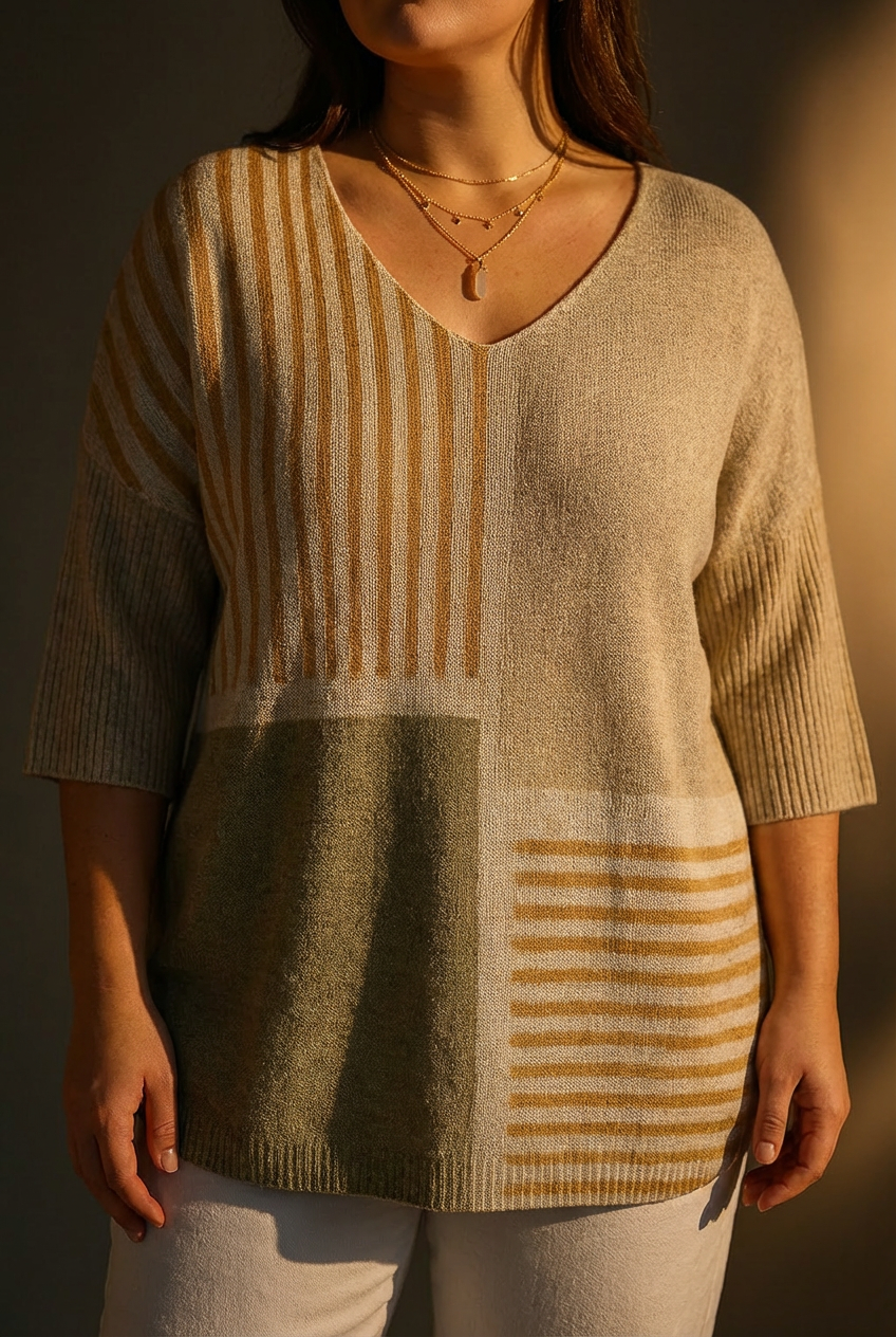 Diana | Top in Maglia Arte Geometrica