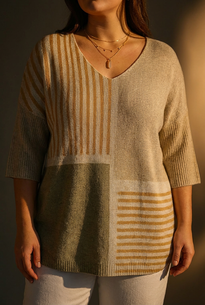 Diana | Top in Maglia Arte Geometrica