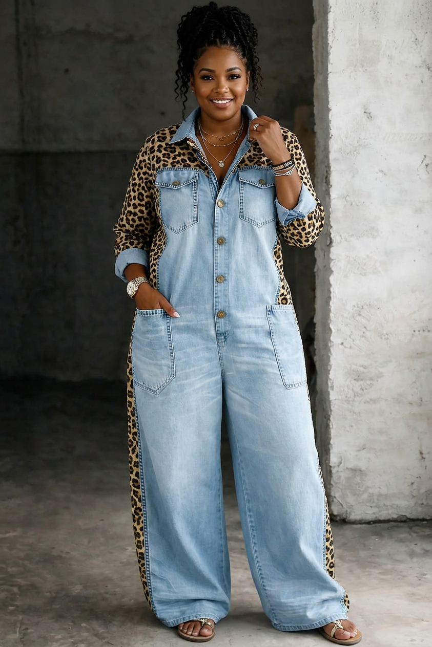 Tuta Camicia in Denim Intera Amanda