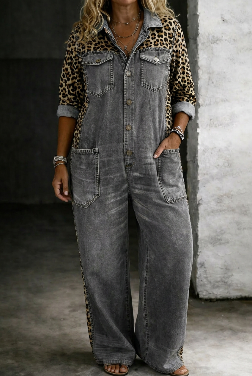 Tuta Camicia in Denim Intera Amanda