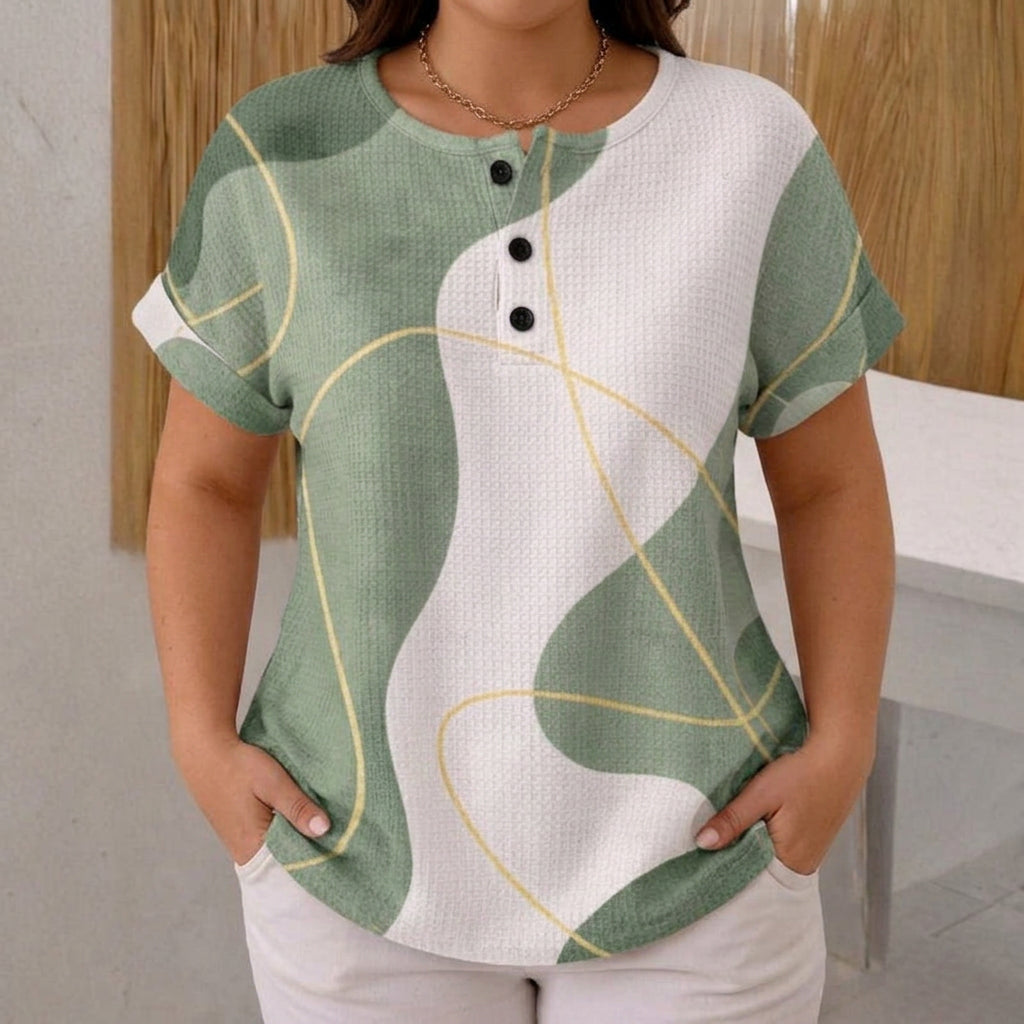 Abigail | Camicetta Casual a Blocchi di Colore