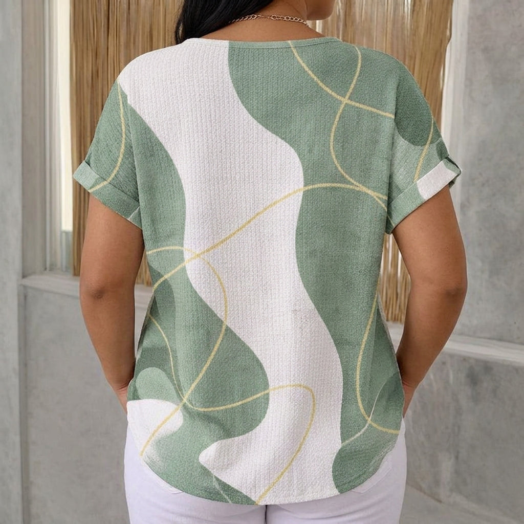 Abigail | Camicetta Casual a Blocchi di Colore