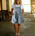 Tuta di Jeans a Fiori Vintage Judy