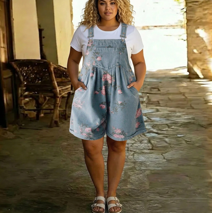 Tuta di Jeans a Fiori Vintage Judy