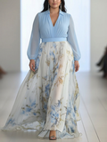 Harper | Splendido Abito Lungo con Stampa Floreale