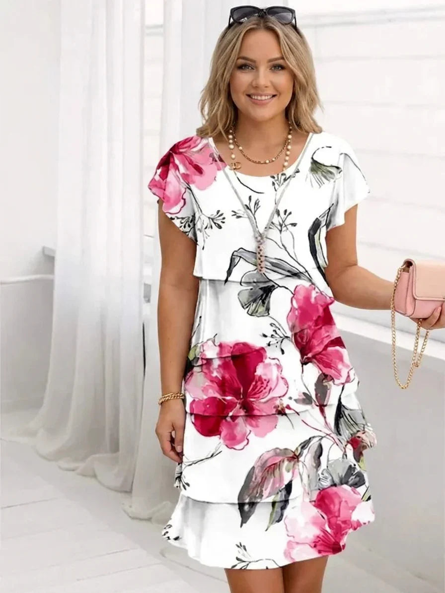 Cynthia | Abito Comodo Elegante con Volant
