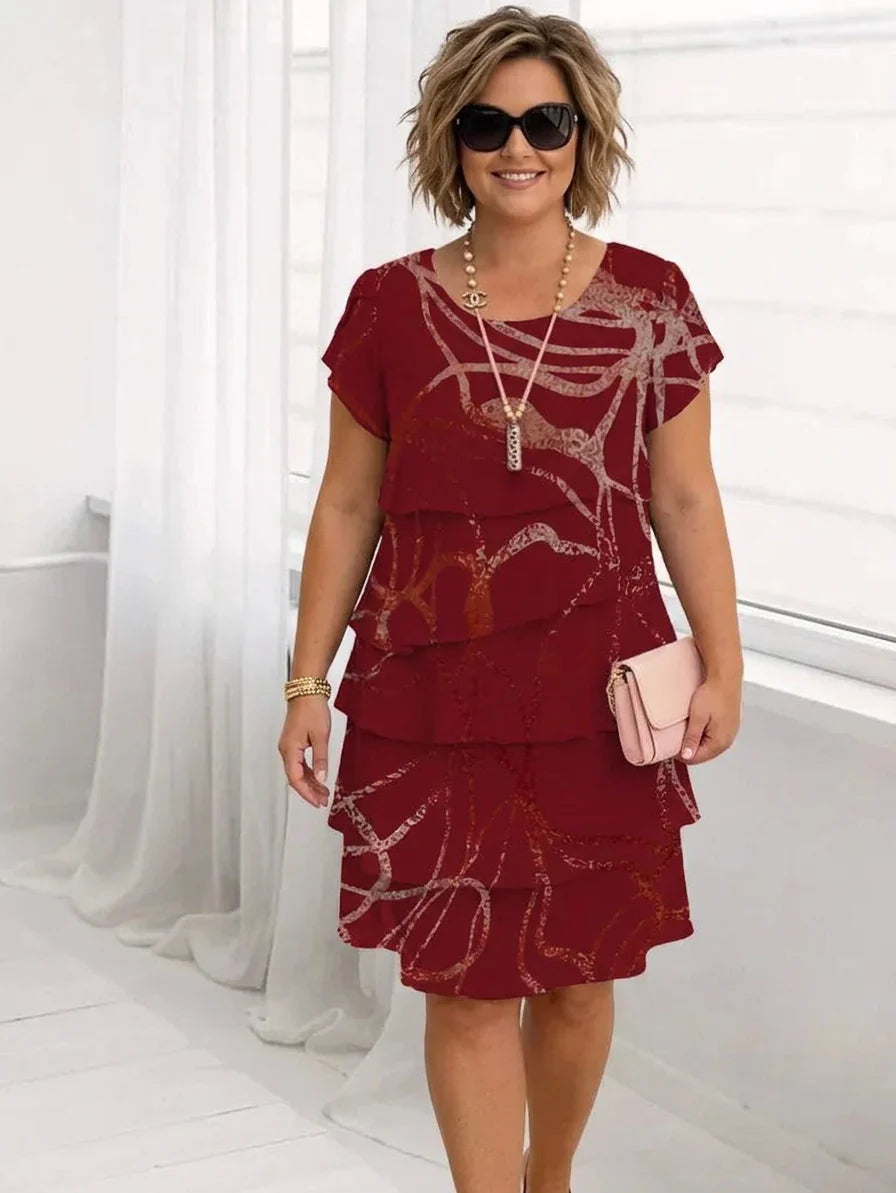 Monica | Abito Comodo Elegante con Volant