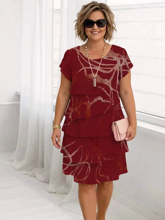 Monica | Abito Comodo Elegante con Volant