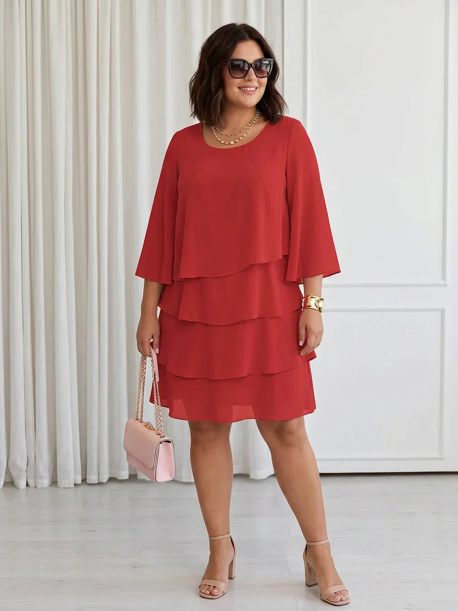 Catherine | Abito Comodo Elegante con Volant