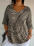 Gema | Top in Maglia Retro Geometrico