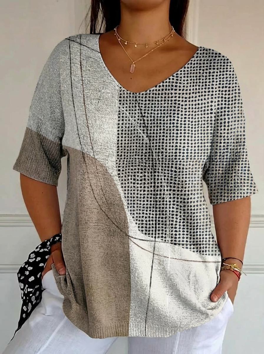 Carlota | Top in Maglia Geometrico