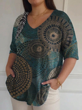 Julia | Top in Maglia Cerchi Astratti