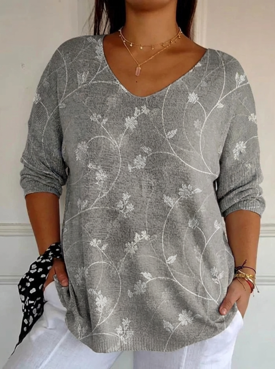 Pilar | Top in Maglia Arte Floreale