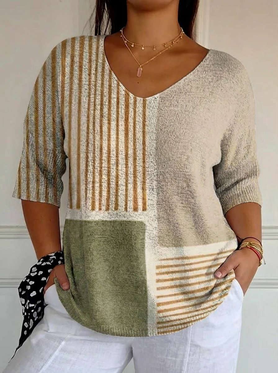 Diana | Top in Maglia Arte Geometrica
