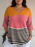 Elisa | Top in Maglia Linee Astratte
