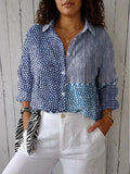 Camicetta Pamela – Patchwork Marino
