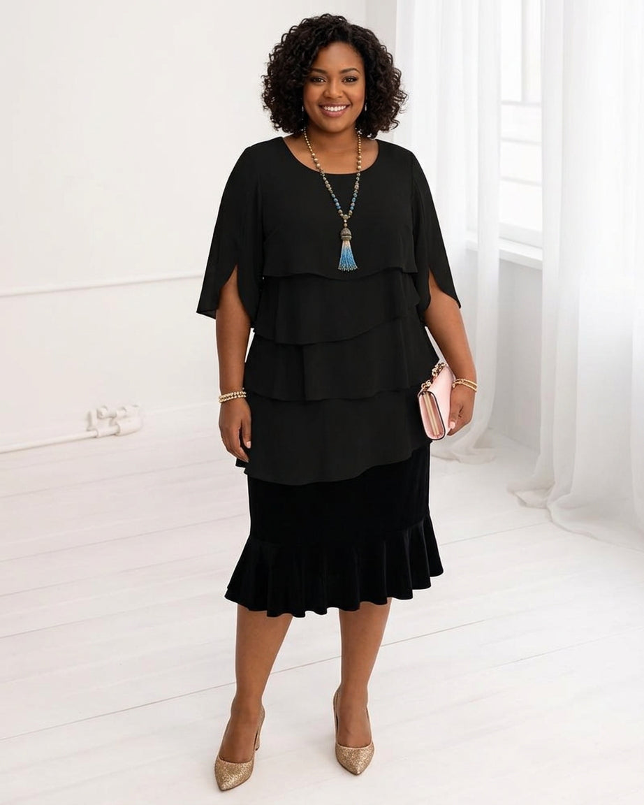 Patricia | Abito Comodo ed Elegante con Volant