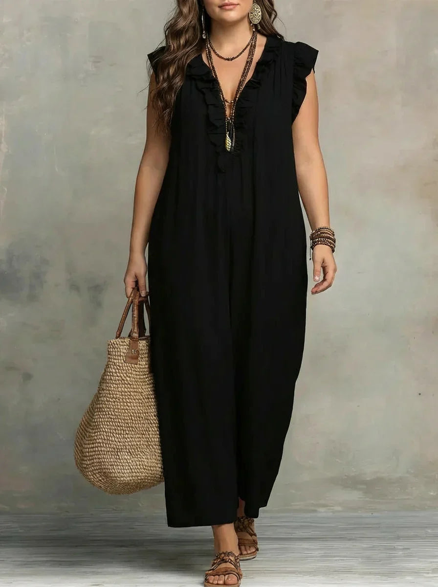 Sienna | Abito Lungo Boho con Volant