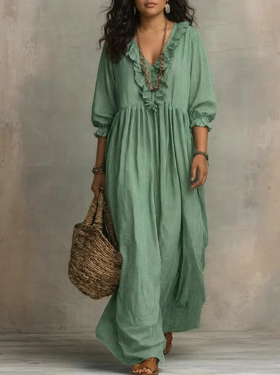Elowen | Abito Lungo Boho a Maniche Lunghe