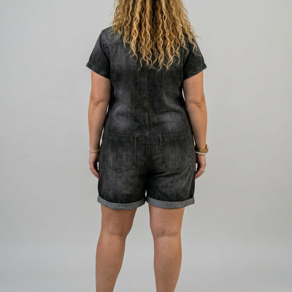 Salopette Corta Stile Denim Joan