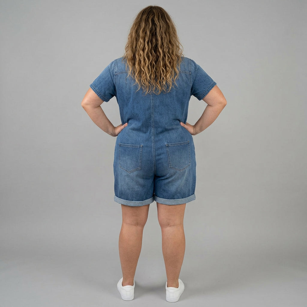 Salopette Corta Stile Denim Joan