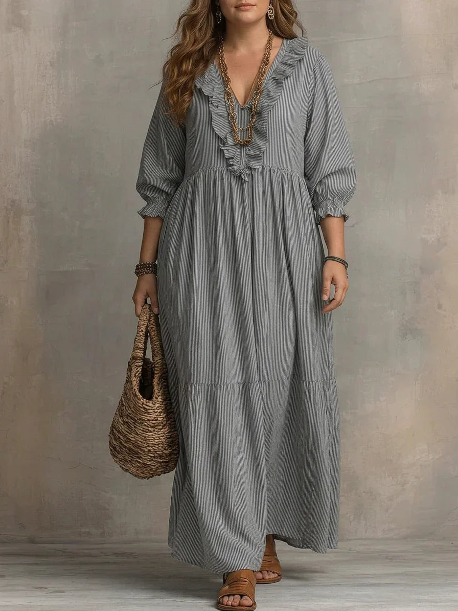 Elowen | Abito Lungo Boho a Maniche Lunghe