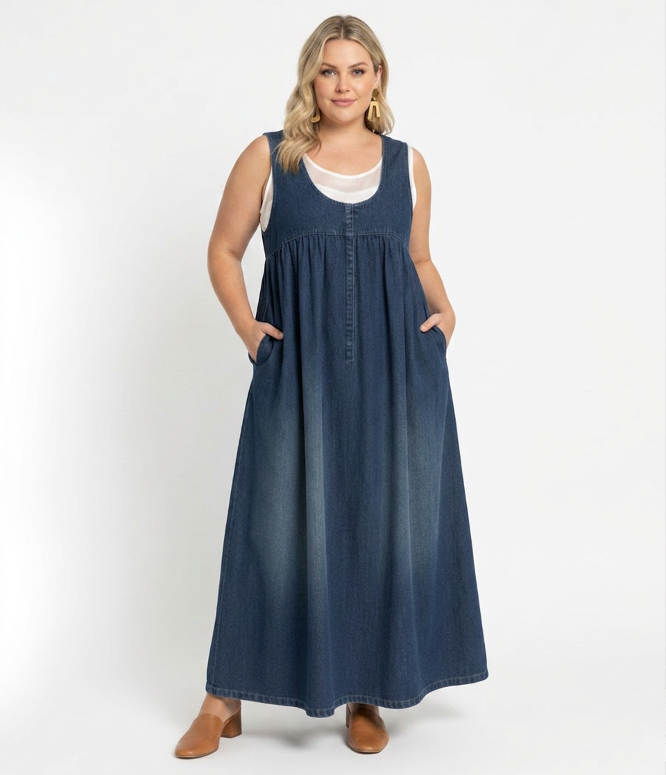 Abito Lungo di Jeans Vintage Karen