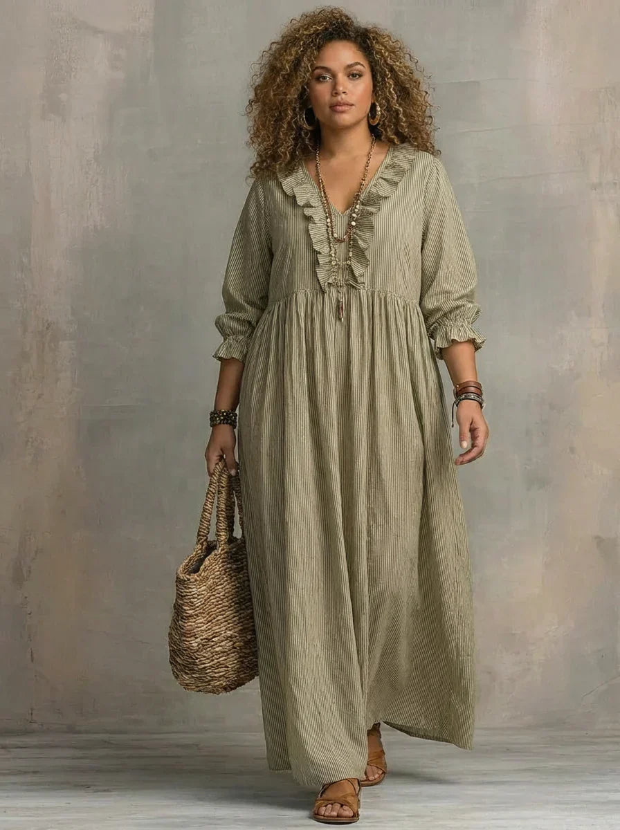 Elowen | Abito Lungo Boho a Maniche Lunghe