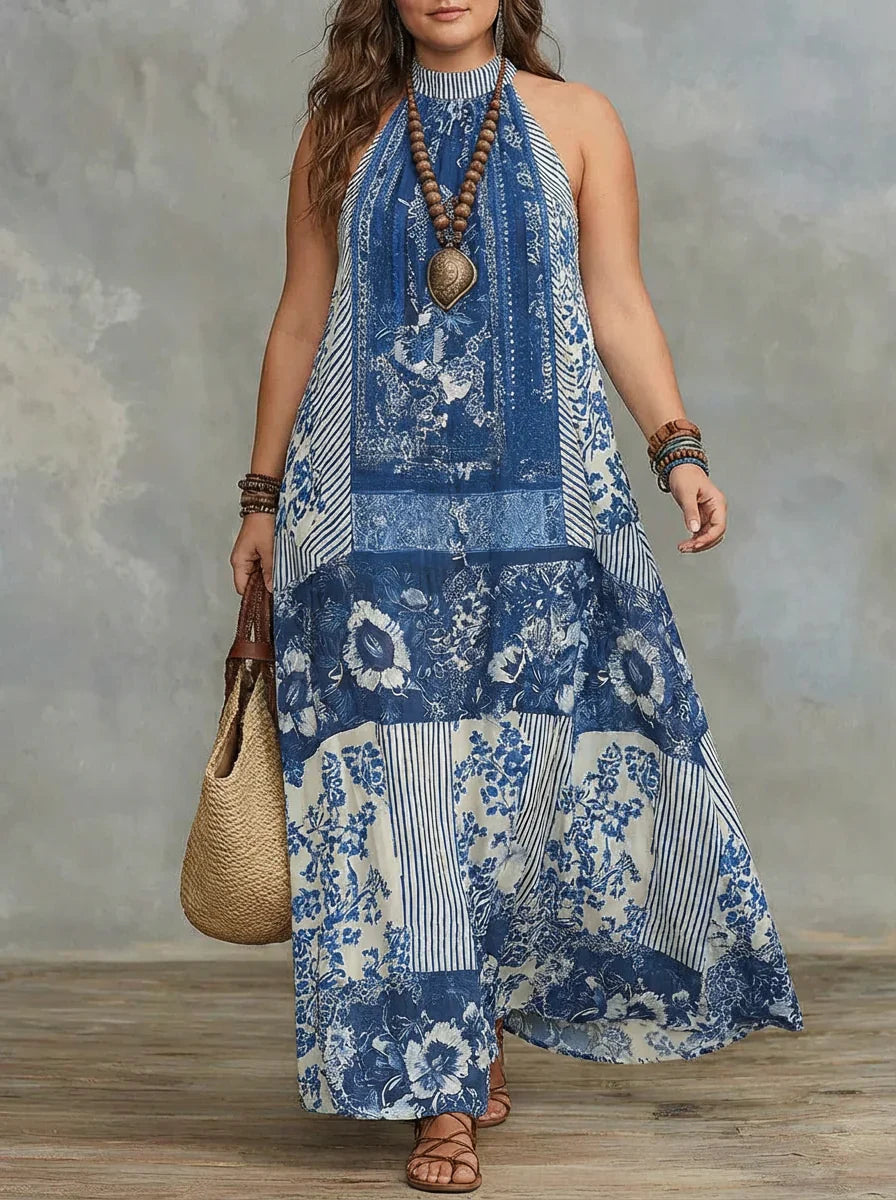 Isla | Abito Lungo Patchwork
