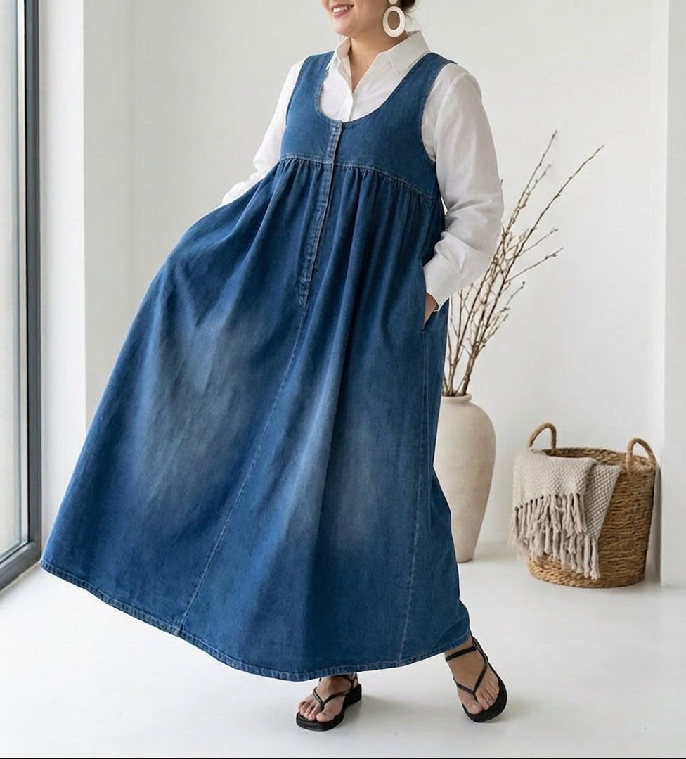 Abito Lungo di Jeans Vintage Karen
