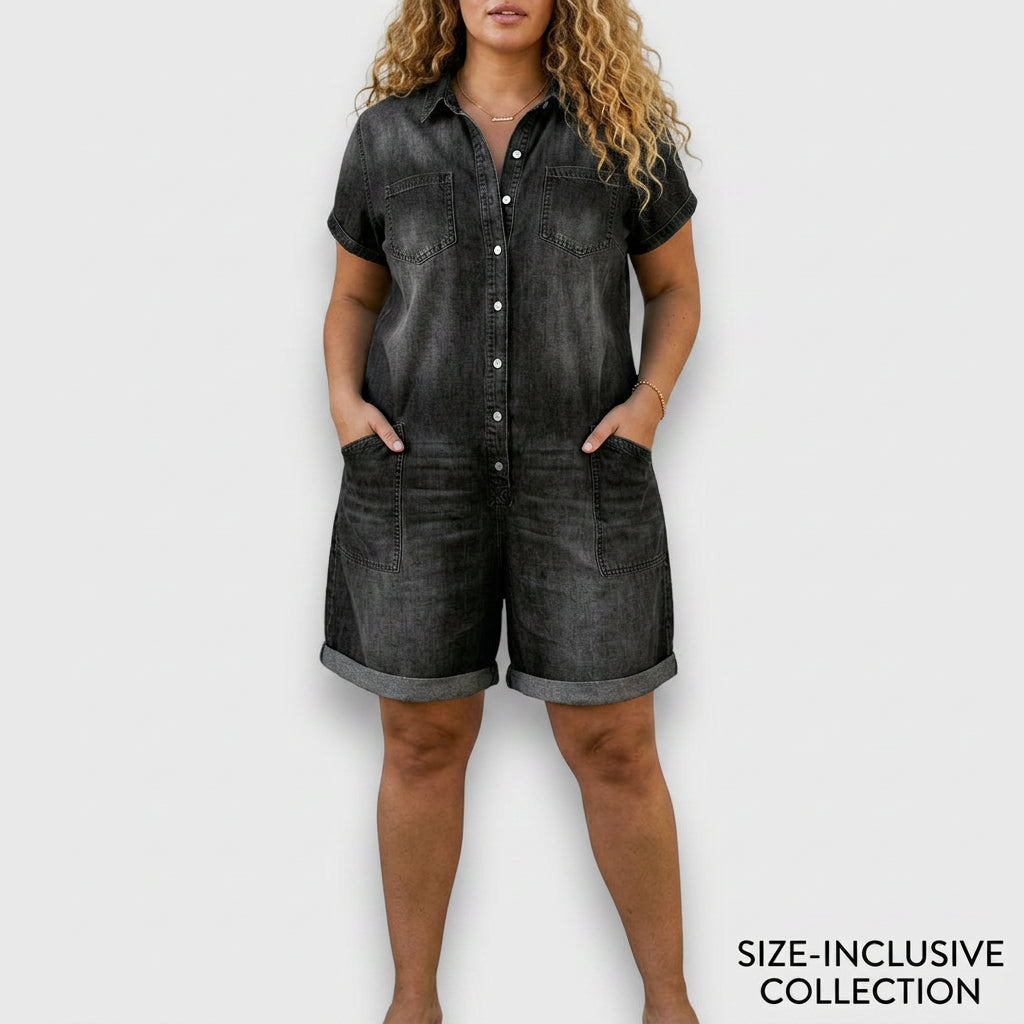Salopette Corta Stile Denim Joan