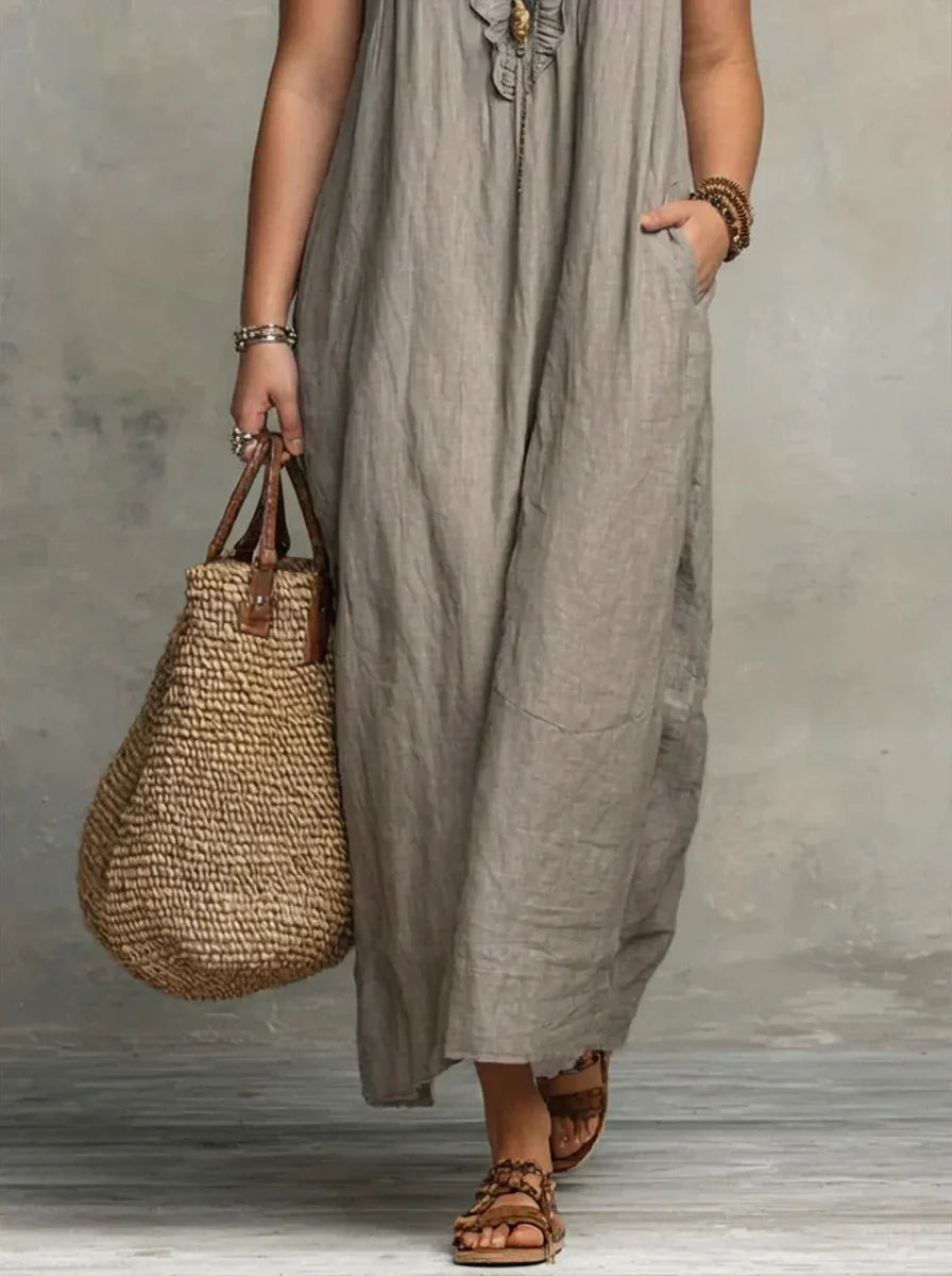 Sienna | Abito Lungo Boho con Volant
