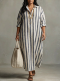 Liora | Abito Lungo Oversize a Righe