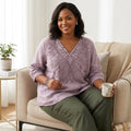 Top di Cotone con Scollo a V Olivia