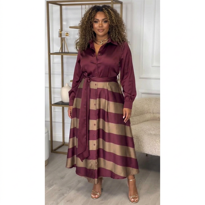Yvonne | Abito Lungo a Righe