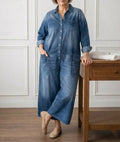 Tuta di Jeans Vintage con Bottoni Diana